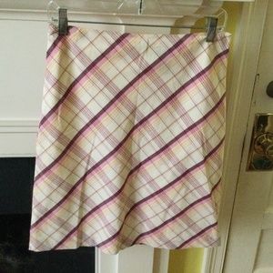 Vintage American Eagle Plaid A-Line Skirt Cotton Pink - Sz 2